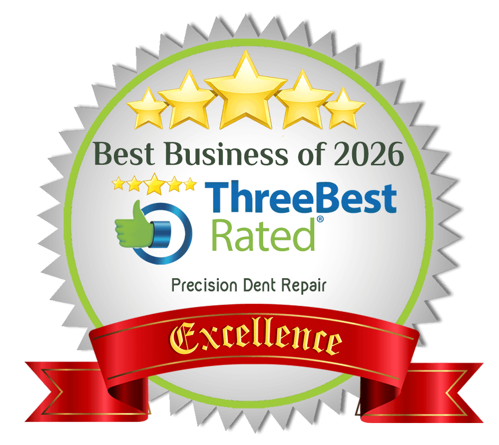 ThreeBest Rated Best Business of 2026 award badge for Precision Dent Repair